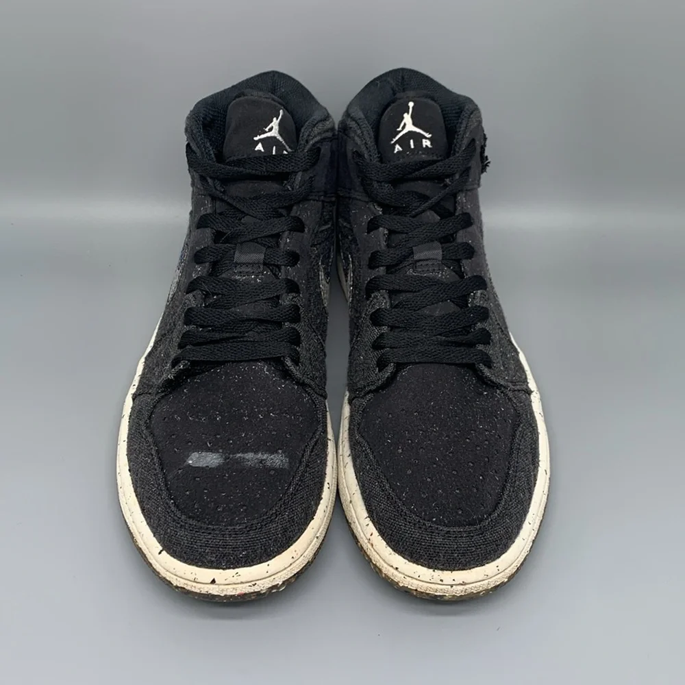 Jordan 1‎ Mid Crater Black Basketball Shoes DM3529-001 Men’s Sz 9.5